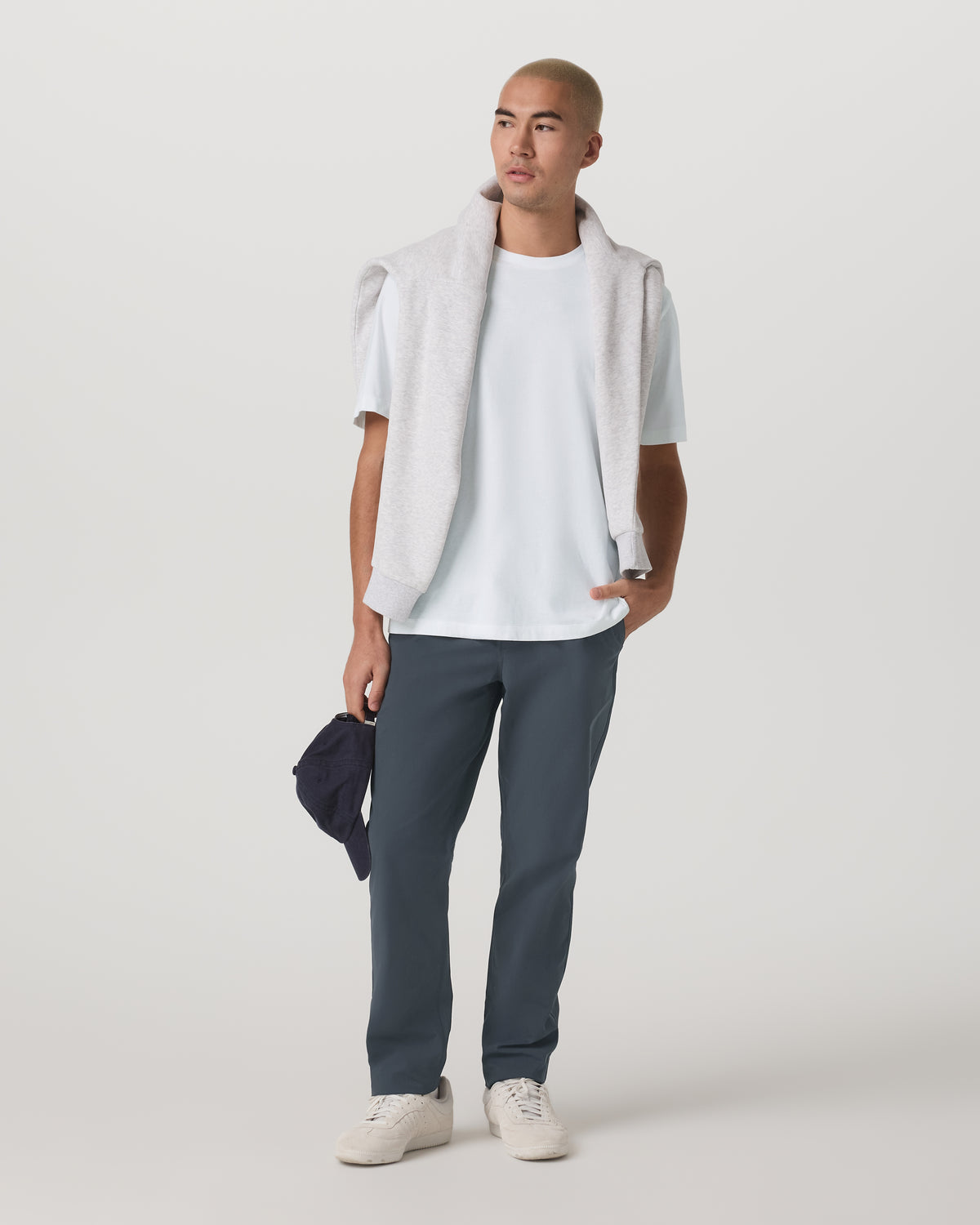 Meta Elastic Waist Pant Classic Fit Men's Charcoal Pants - Image 5