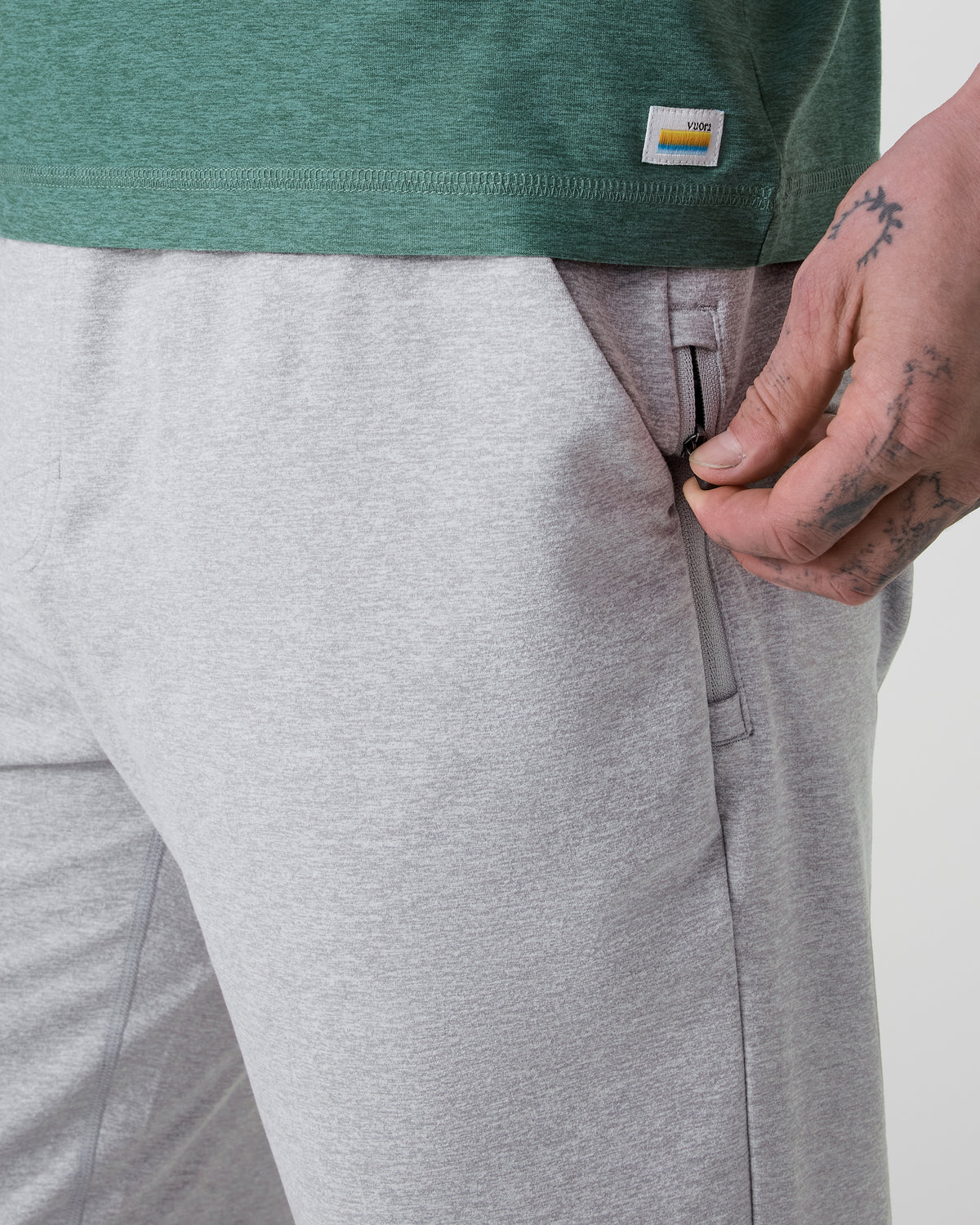 Coronado Performance Sweatpant Classic 28" Light Heather Grey - Image 4
