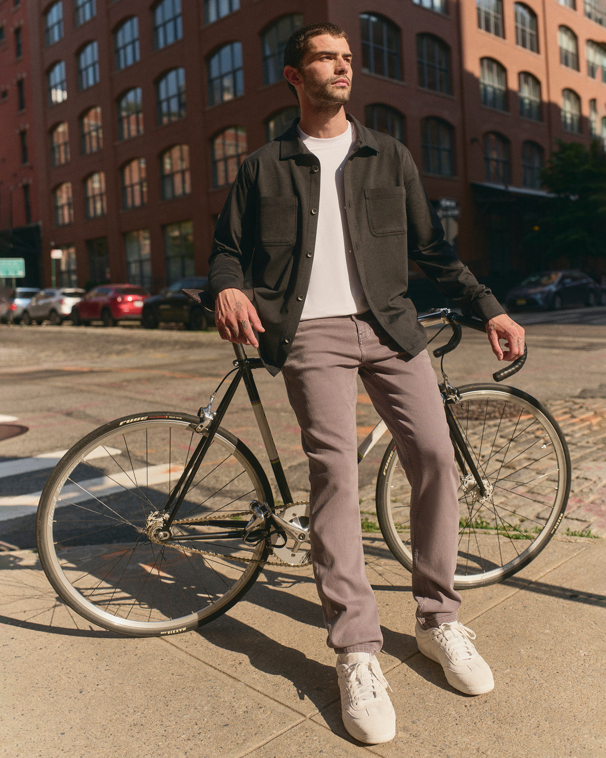 Benton Stretch Twill Pant Athletic Slim Fit 32" Cavern Grey