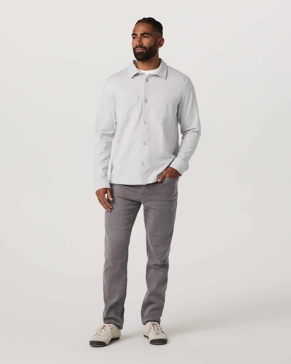 Benton Stretch Twill Pant Athletic Slim Fit 32" Cavern Grey - Image 4