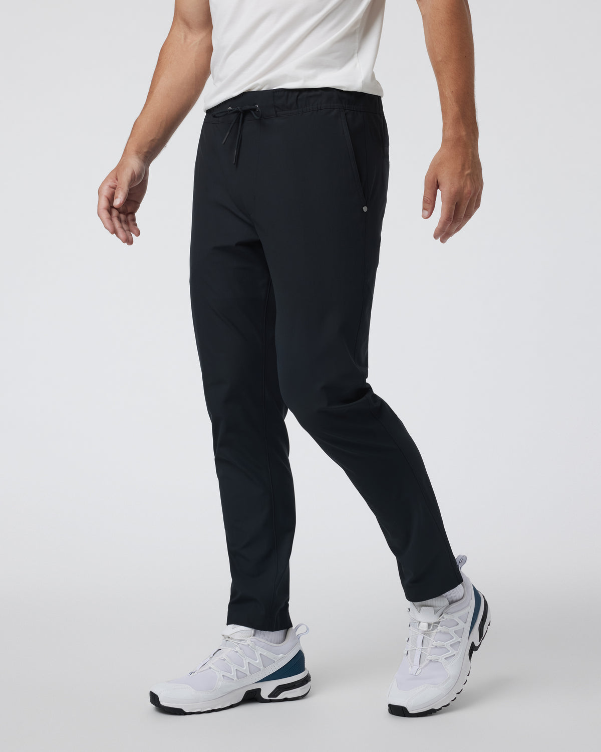 Meta Elastic Waist Pant Black 5-Pocket Stretch Pants