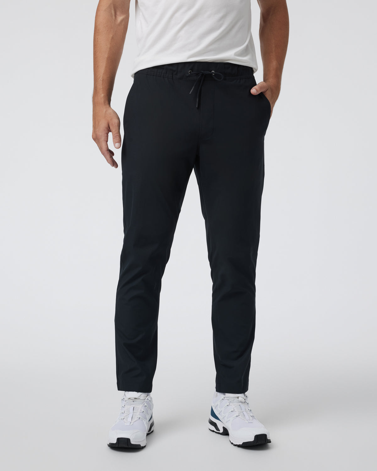 Meta Elastic Waist Pant Black 5-Pocket Stretch Pants - Image 5