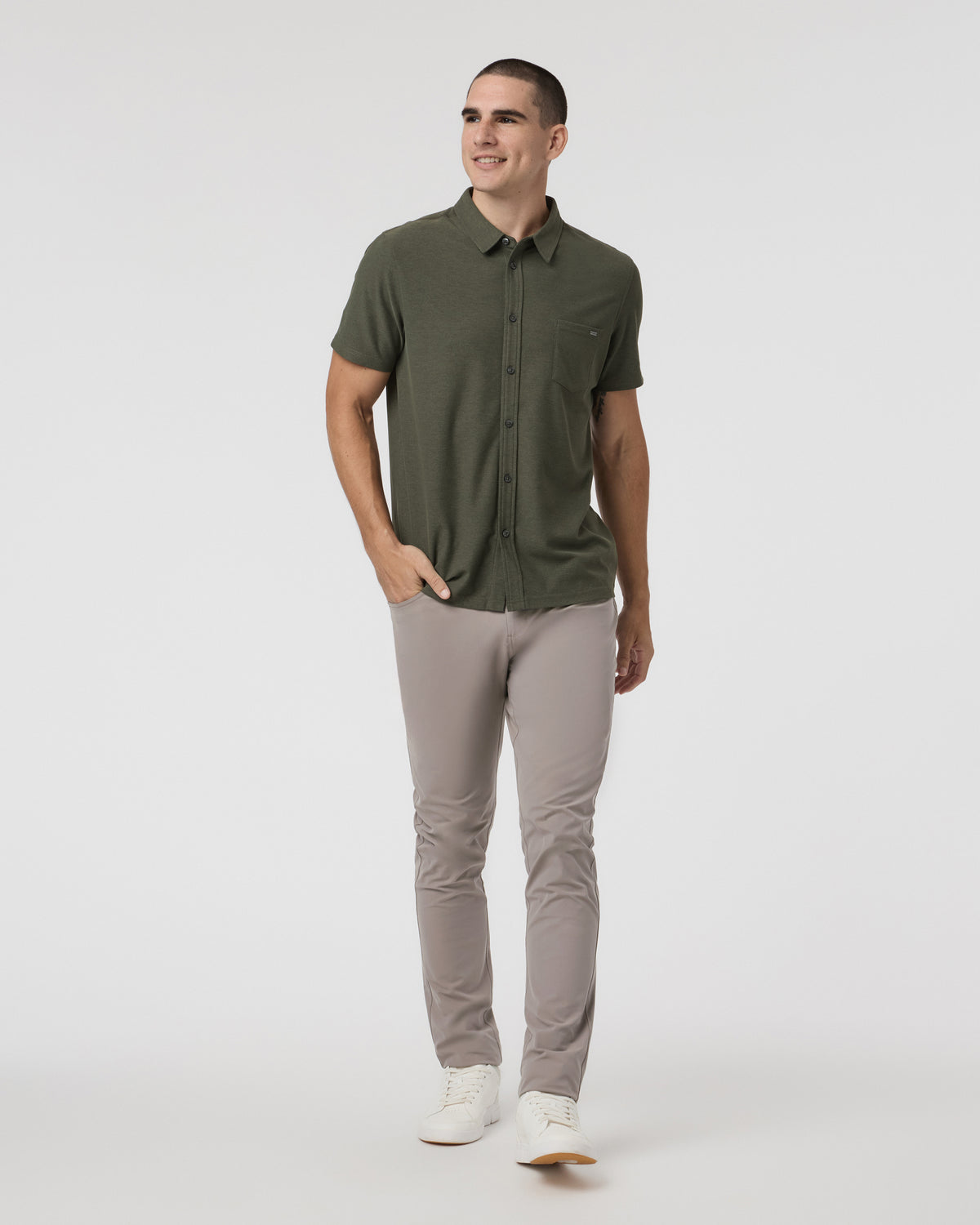 Meta Pant Athletic Slim 30" Mocha 5-Pocket Pants - Image 3
