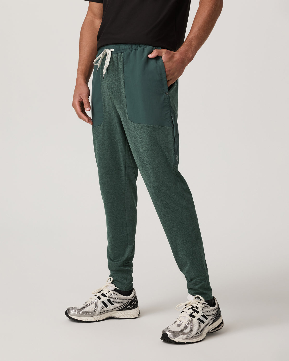 Men's Sunday Mixed Media Jogger 28" Agate Green Heather