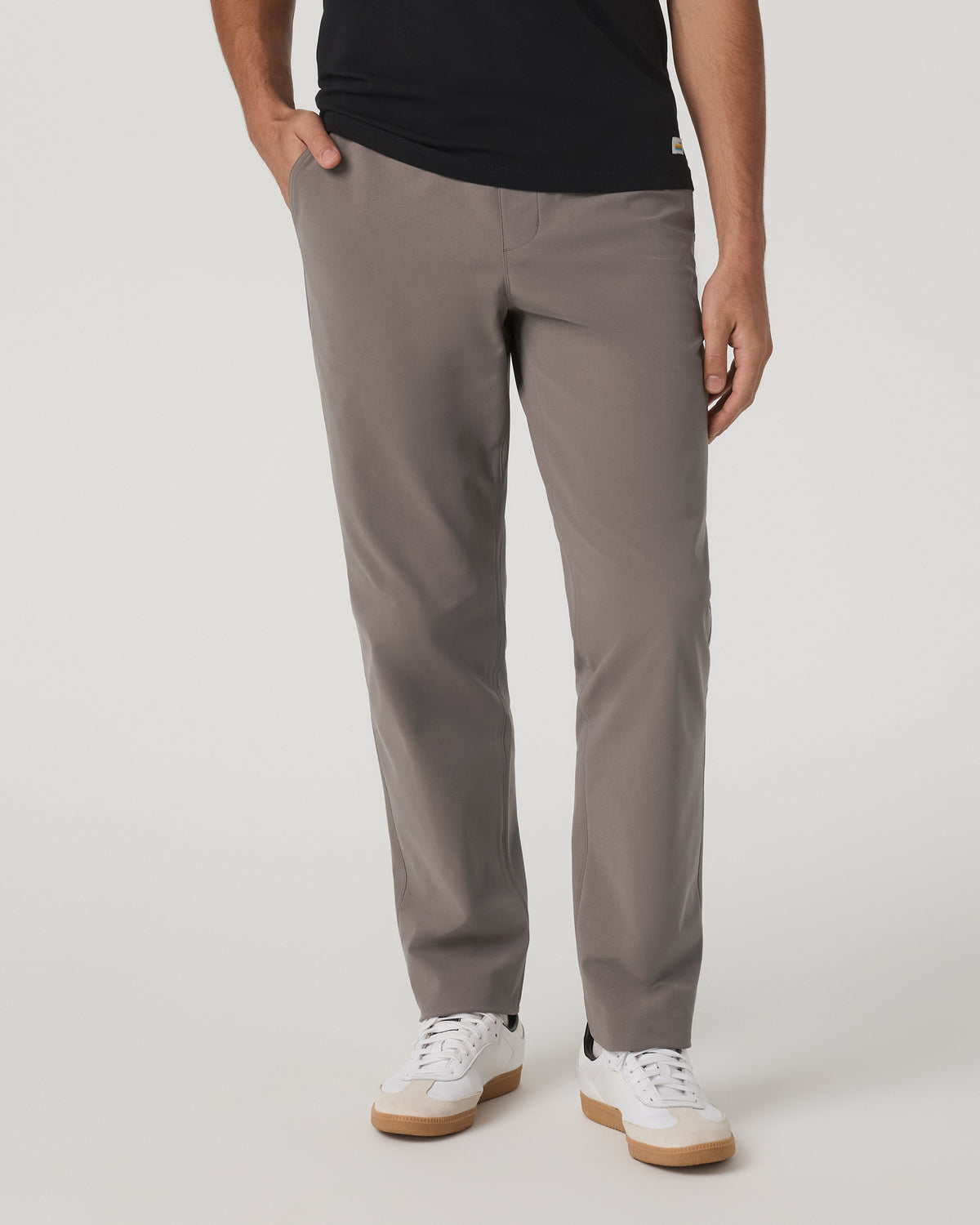 Meta Elastic Waist Pant Classic Fit Smokey Taupe Pants