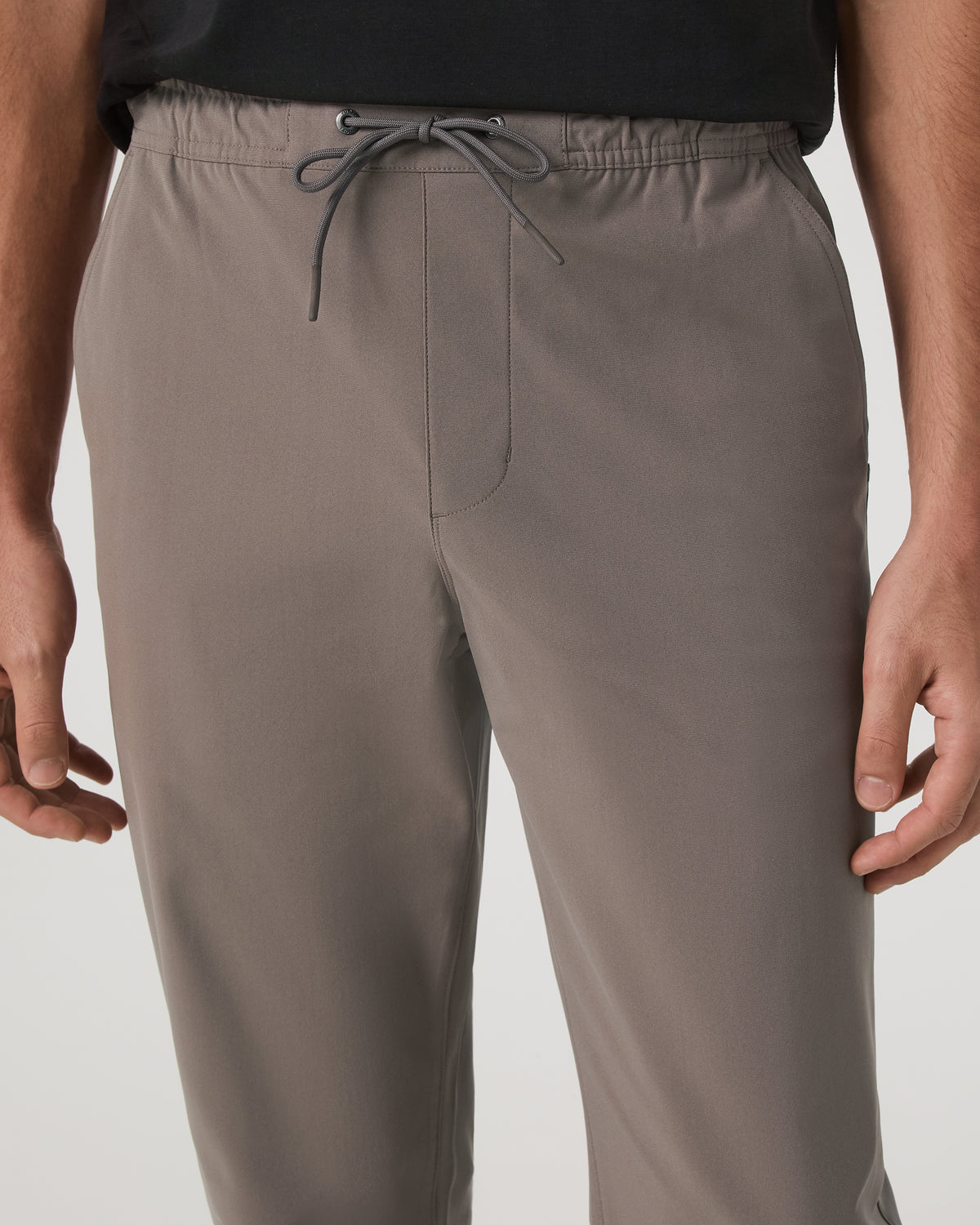 Meta Elastic Waist Pant Classic Fit Smokey Taupe Pants - Image 2