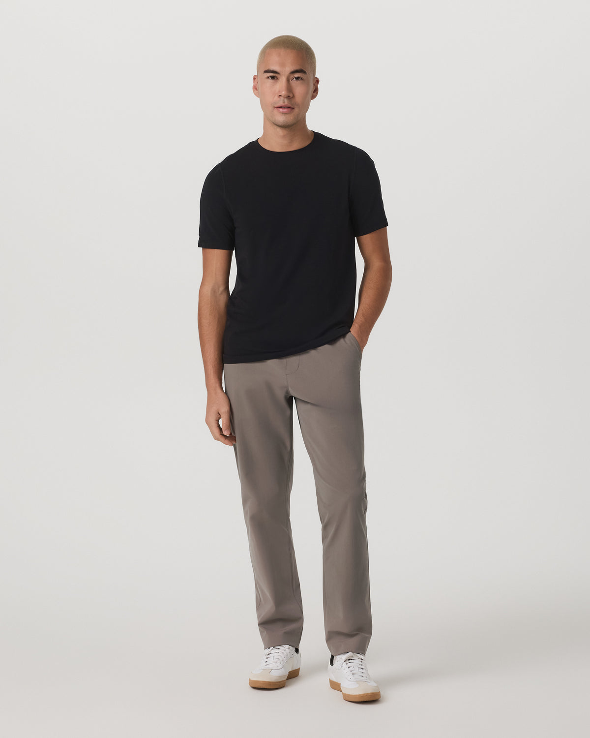 Meta Elastic Waist Pant Classic Fit Smokey Taupe Pants - Image 4