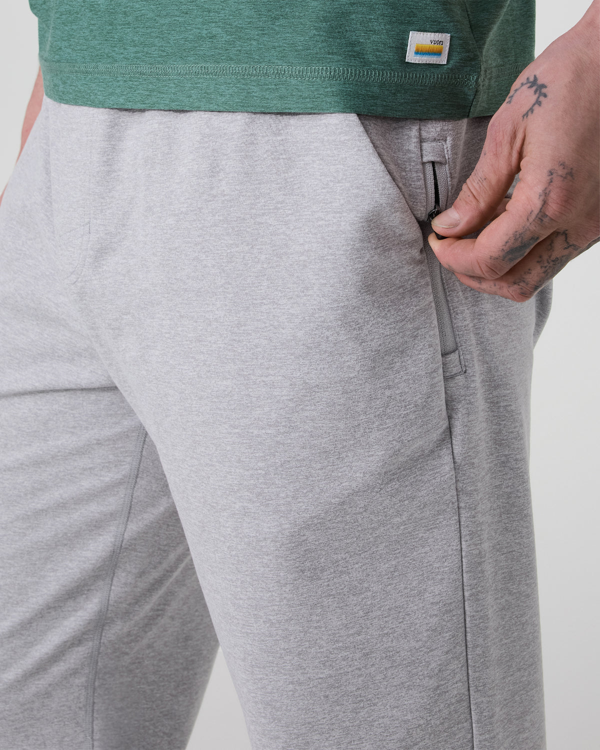 Coronado Performance Sweatpant Classic 30" Light Heather Grey - Image 4