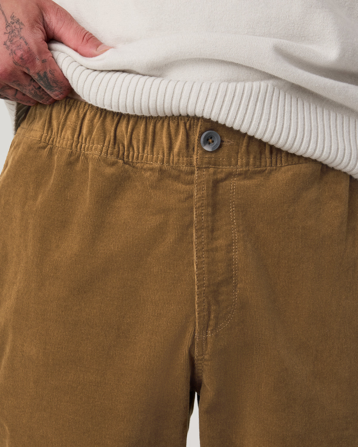 Optimist Elastic Waist Pant Classic Fit Men's Rum Pants - Image 2