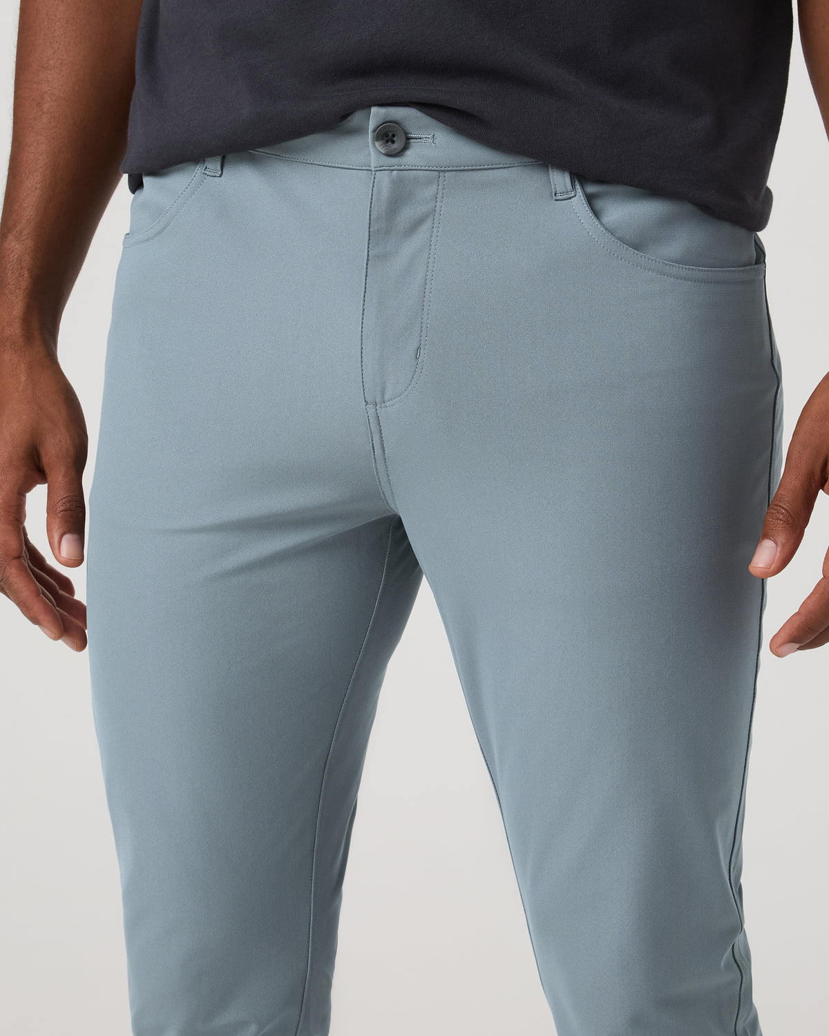 Meta Pant Athletic Slim 32" Dusty Blue 5-Pocket Pants - Image 2
