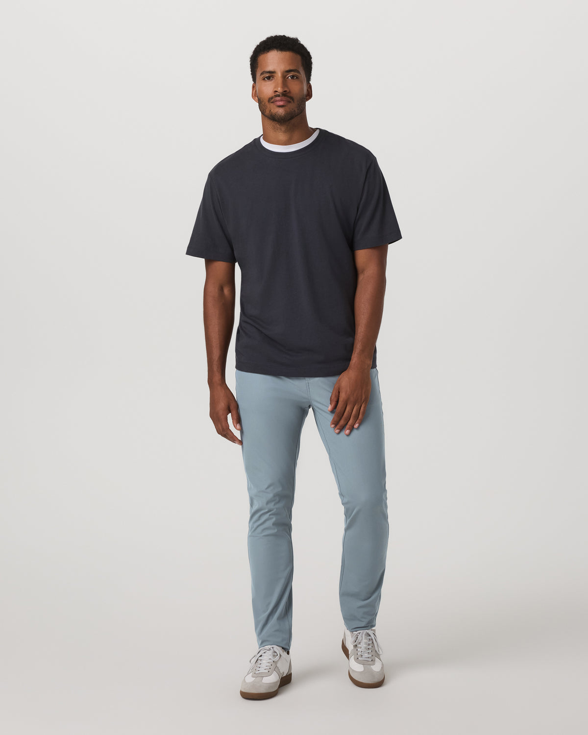 Meta Pant Athletic Slim 32" Dusty Blue 5-Pocket Pants - Image 4
