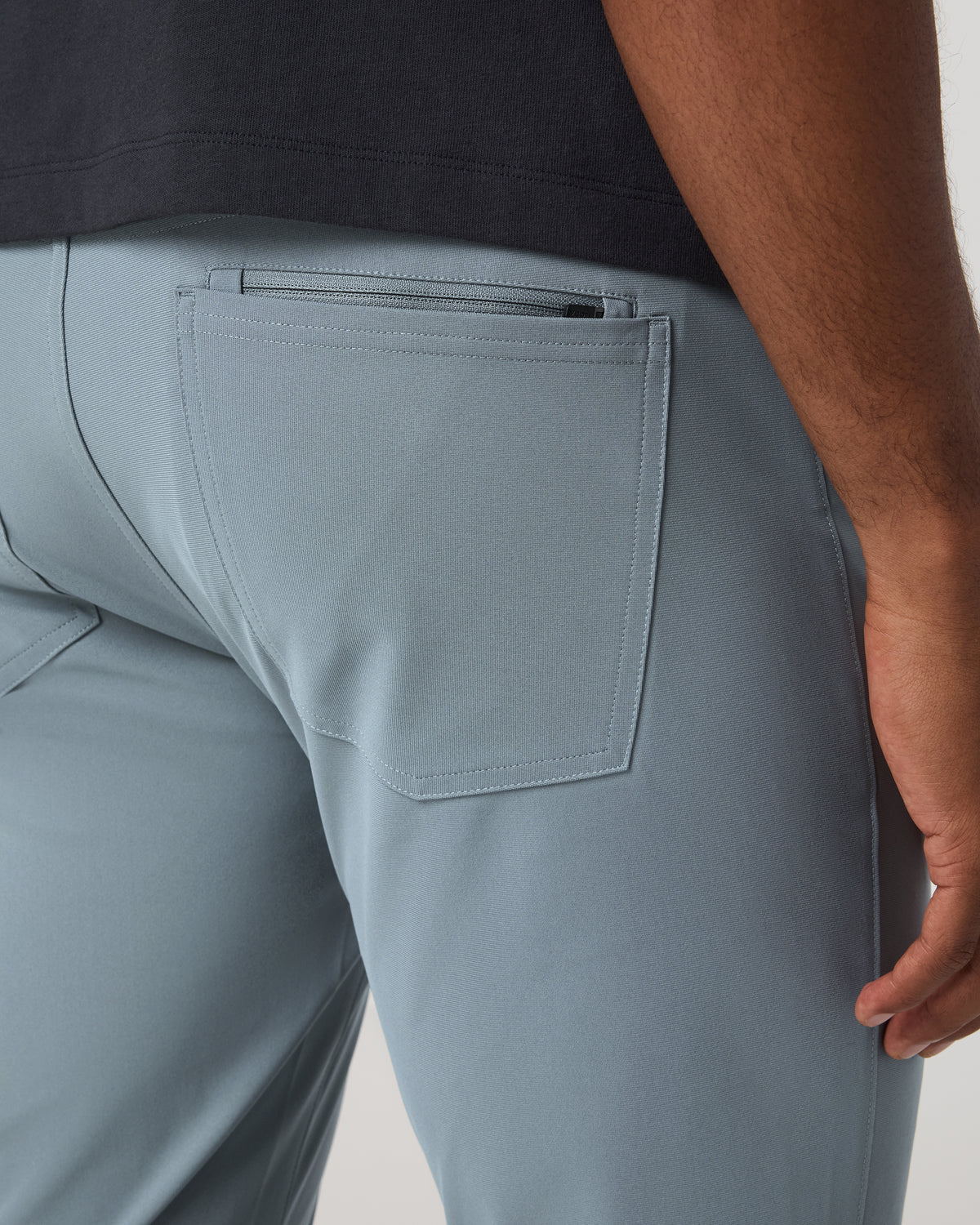 Meta Pant Athletic Slim 32" Dusty Blue 5-Pocket Pants - Image 5