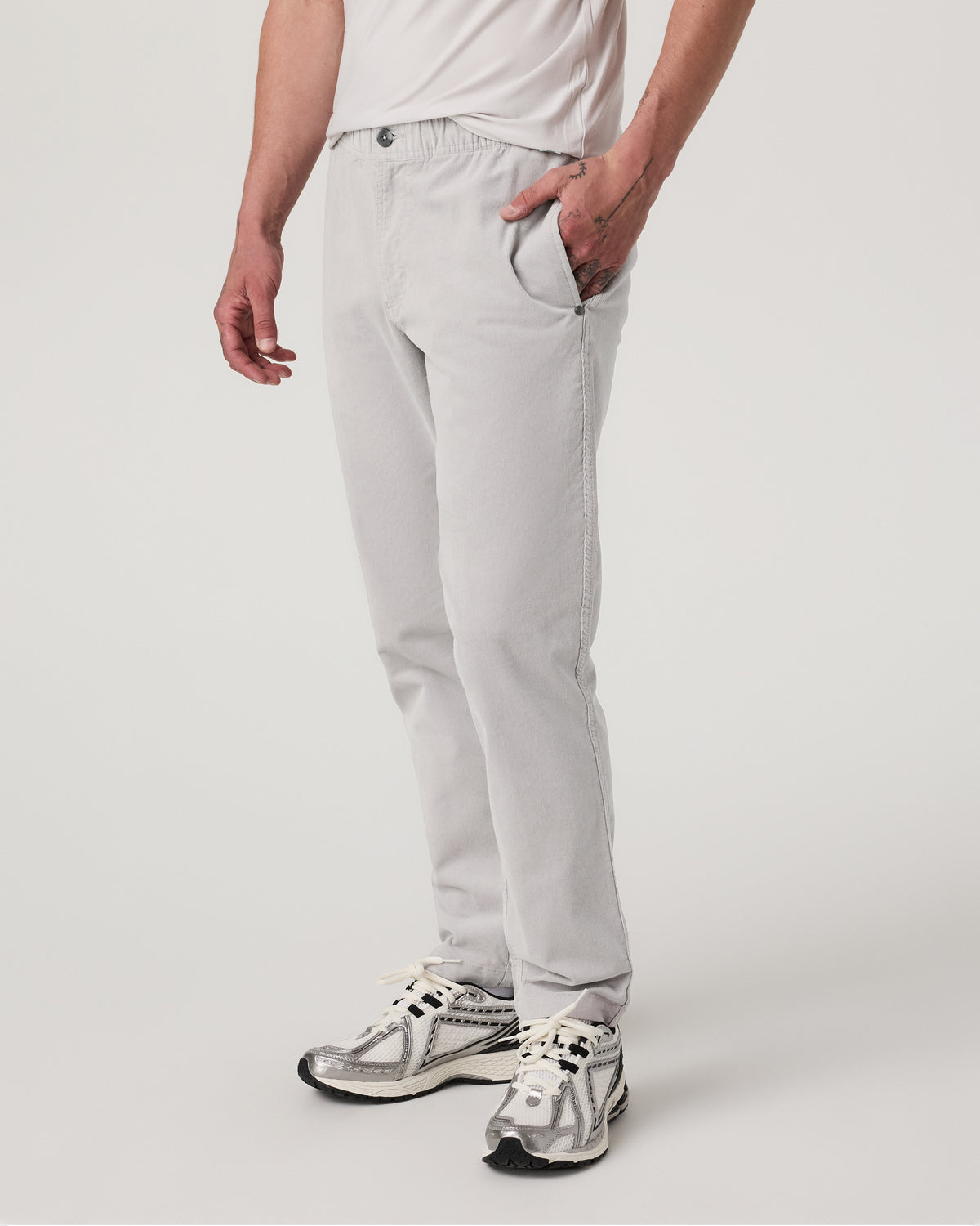 Optimist Elastic Waist Pant Classic Fit Amethyst Grey - Image 3