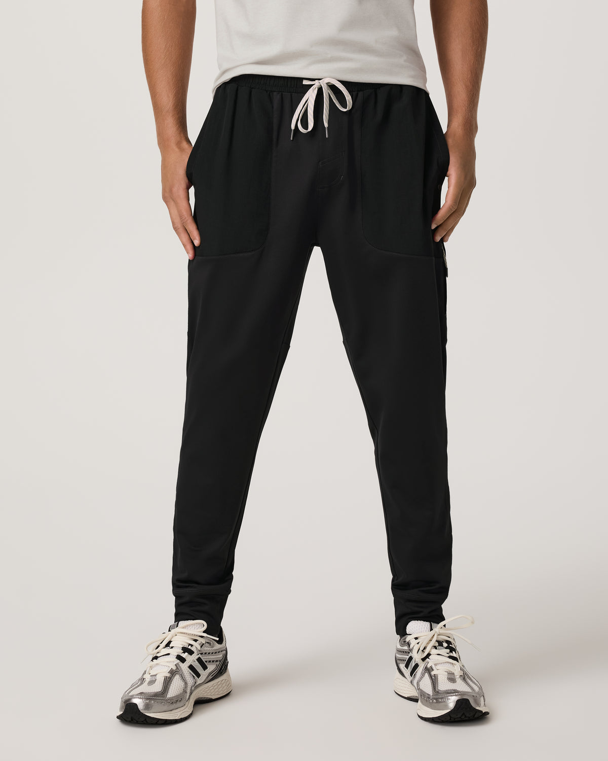 Sunday Mixed Media Jogger 28" Men's Black Joggers