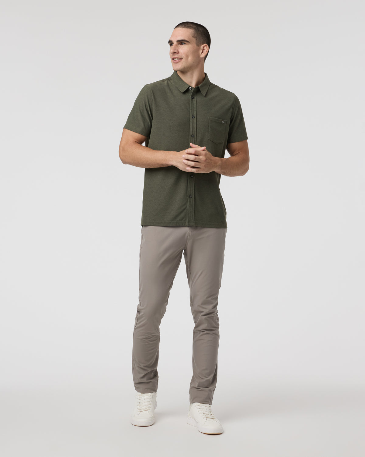 Meta Pant Athletic Slim 32" Mocha 5-Pocket Pants - Image 3