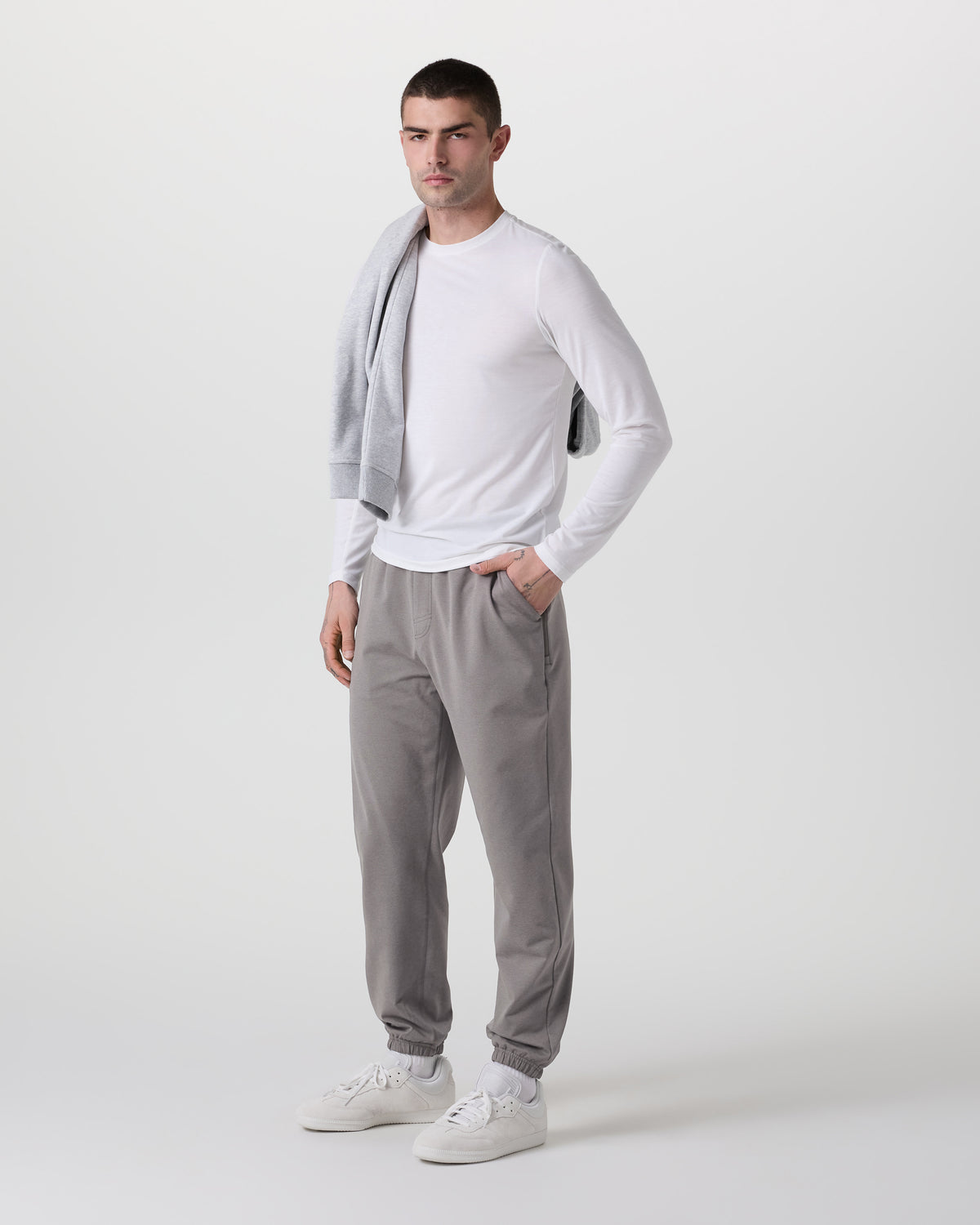 Coronado Performance Sweatpant Classic 28" Dolomite Heather - Image 3