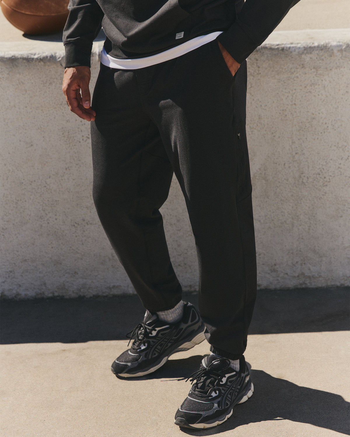 Men's Coronado Mixed Media Sweatpant 28" Black Heather