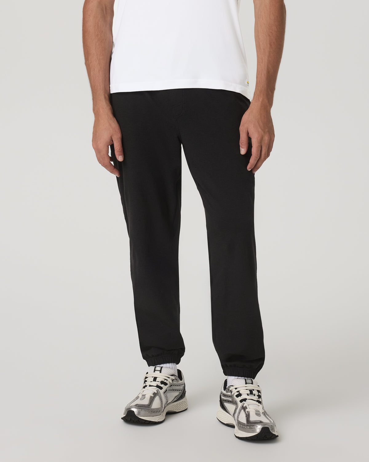Men's Coronado Mixed Media Sweatpant 28" Black Heather - Image 4