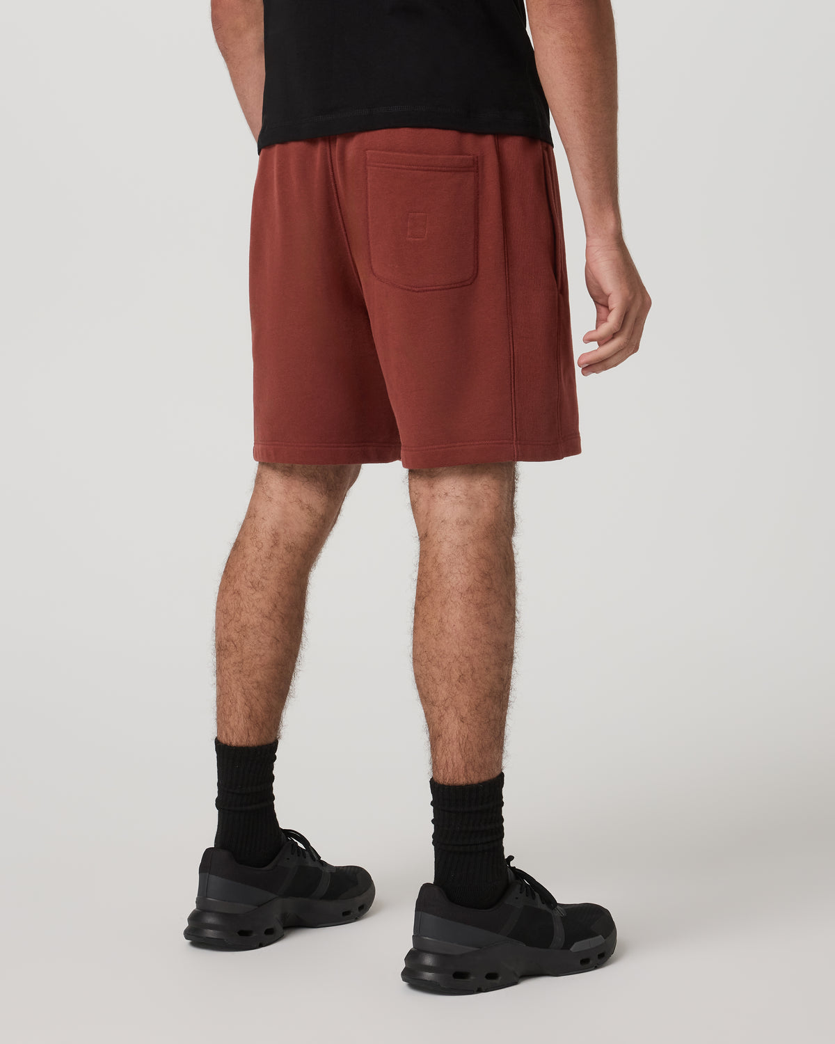 Cypress Vintage Short 7" Men's Firebrick Fleece Shorts - Image 3