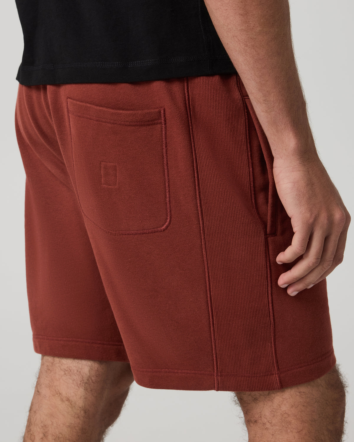 Cypress Vintage Short 7" Men's Firebrick Fleece Shorts - Image 5