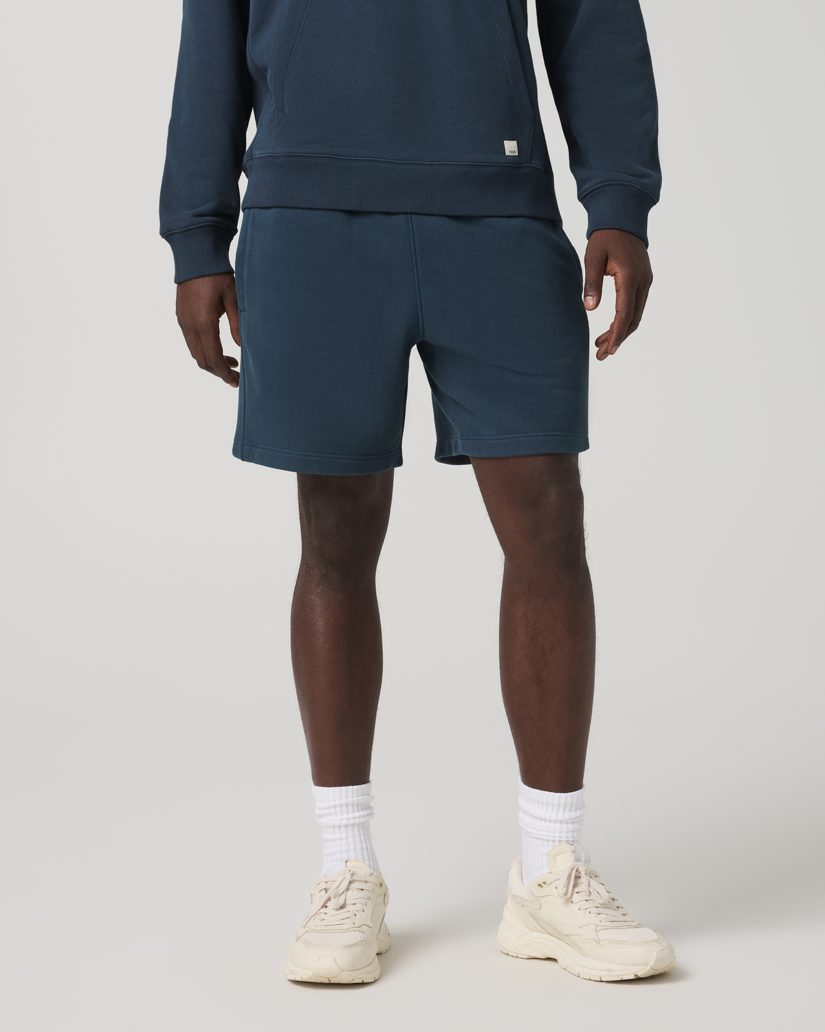 Cypress Vintage Short 7" Men's Ocean Blue Fleece Shorts - Image 2