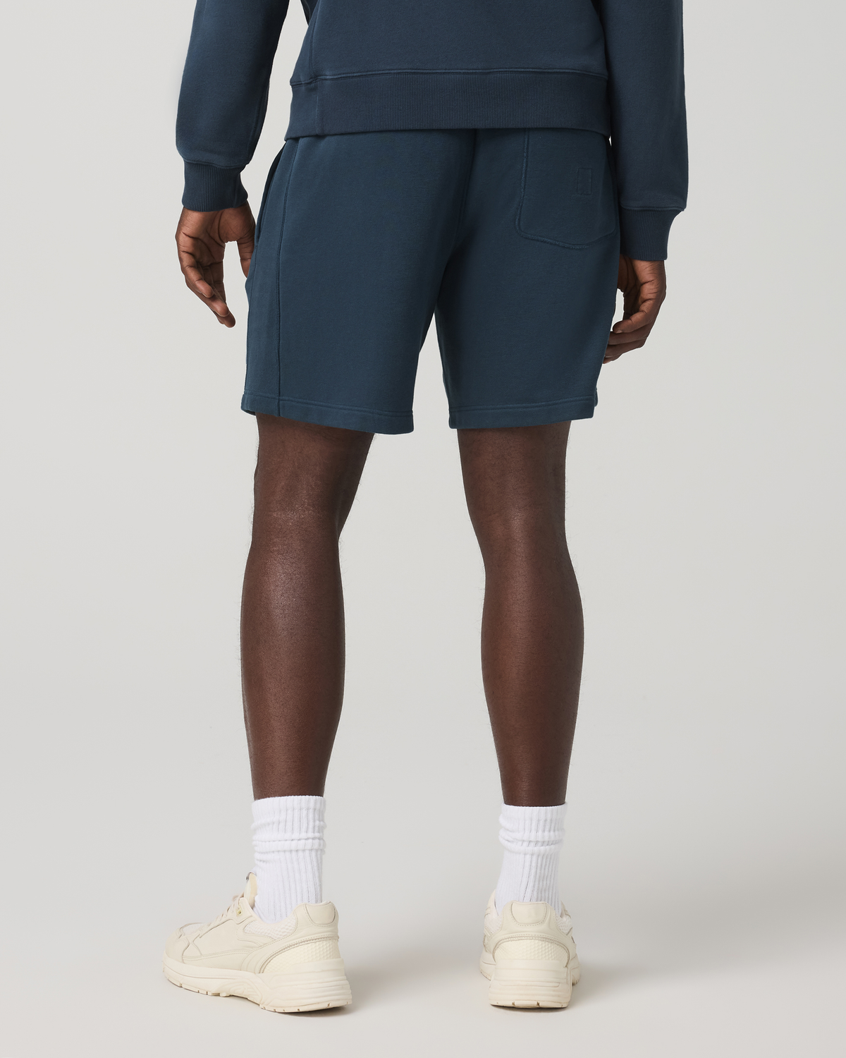Cypress Vintage Short 7" Men's Ocean Blue Fleece Shorts - Image 3