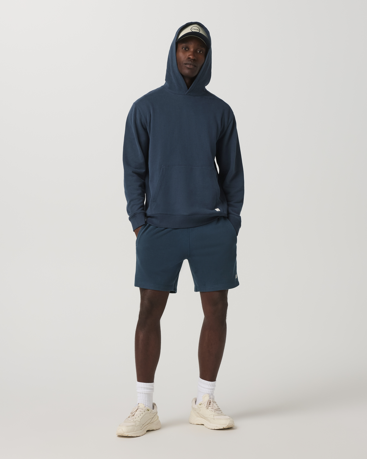 Cypress Vintage Short 7" Men's Ocean Blue Fleece Shorts - Image 4