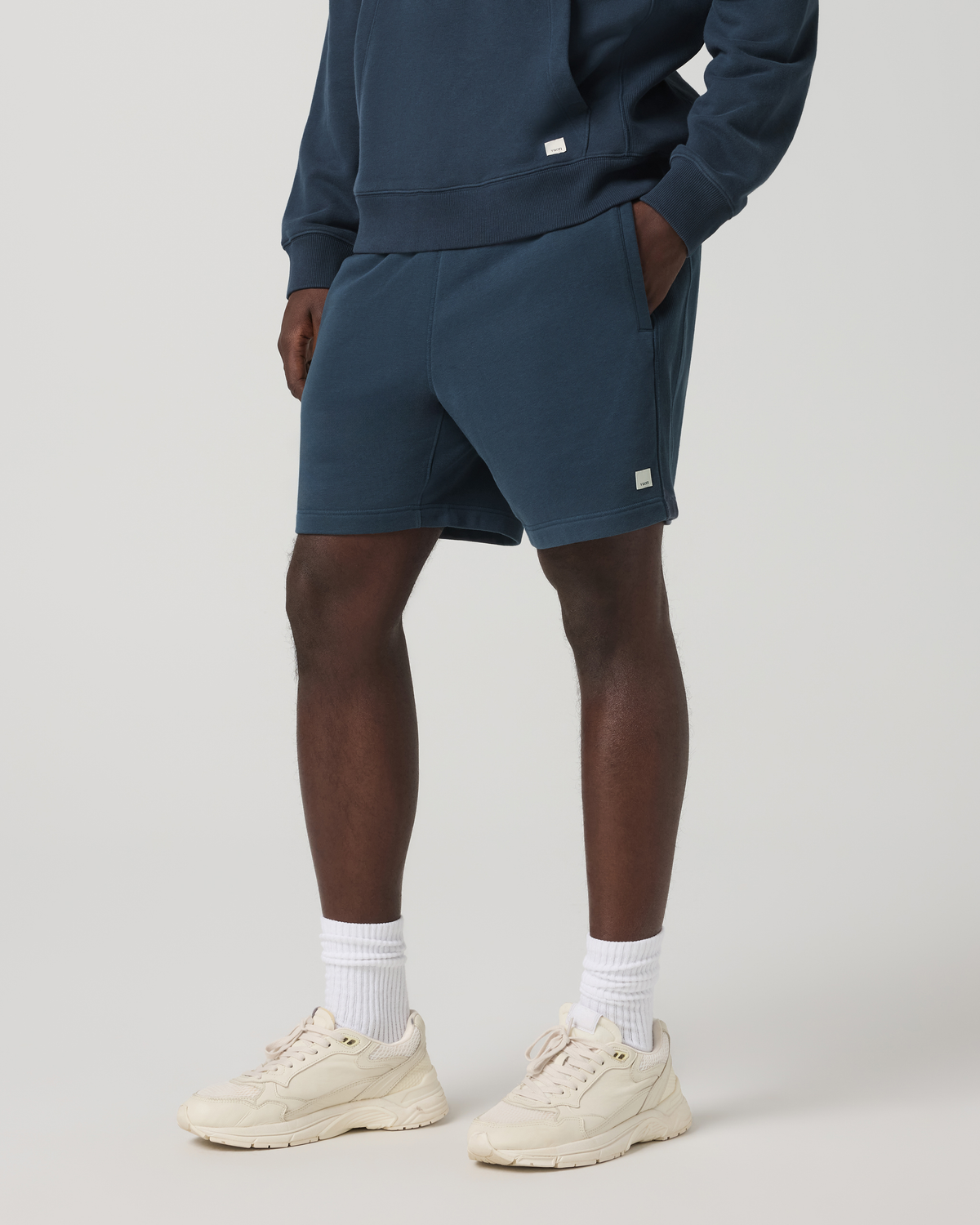 Cypress Vintage Short 7" Men's Ocean Blue Fleece Shorts - Image 5