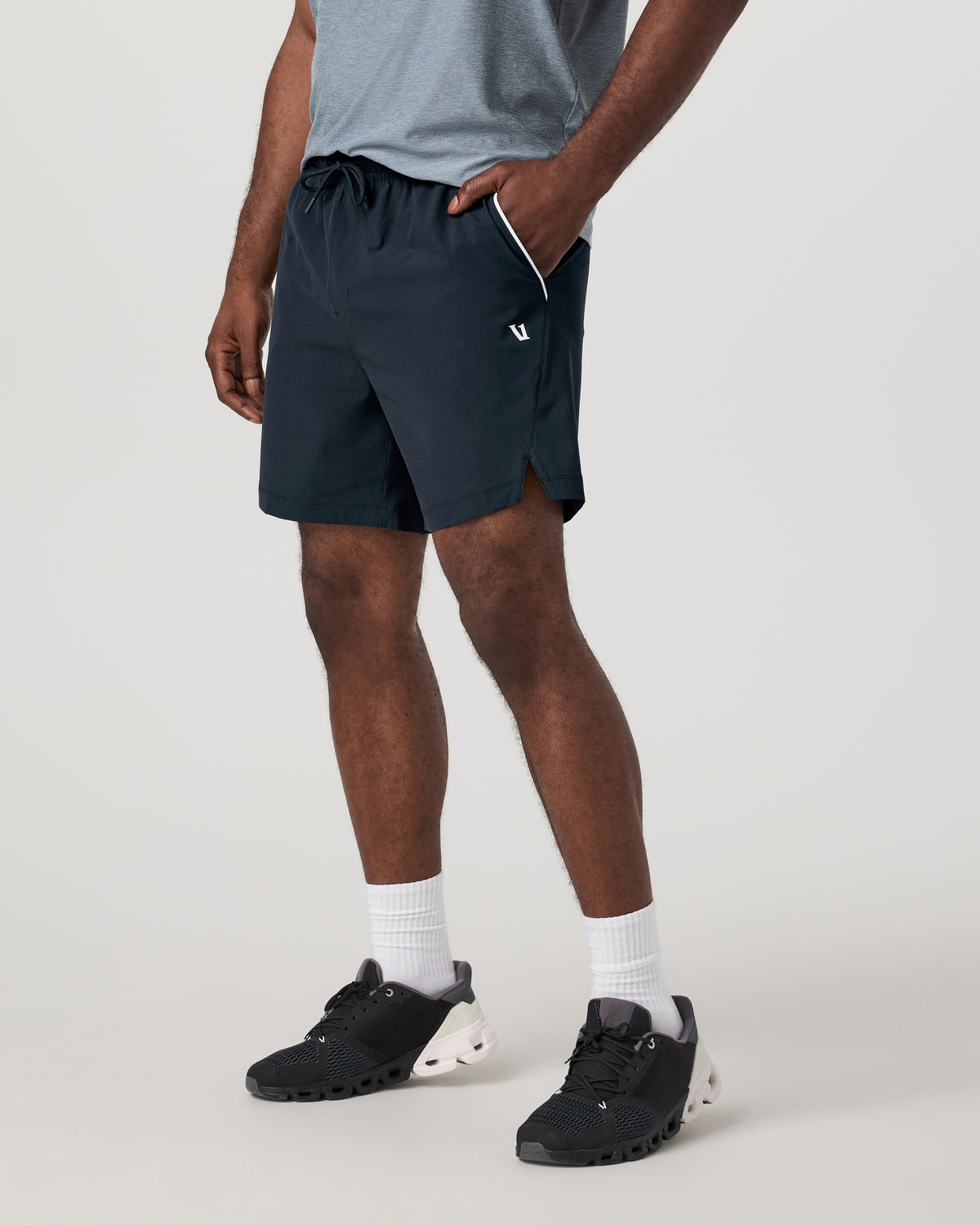 Crosscourt Short Unlined 7" Men's Navy Tennis Shorts - Image 2
