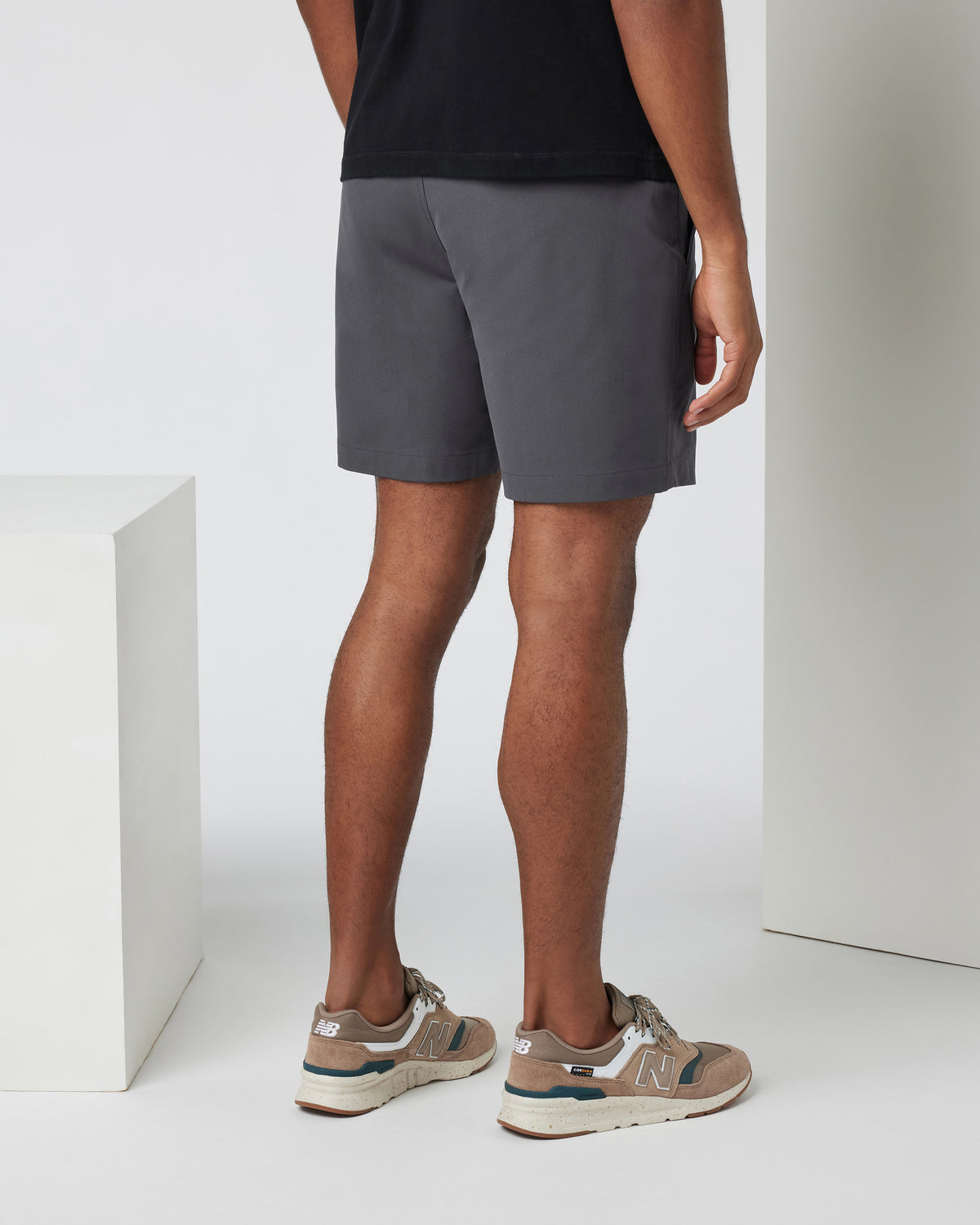 Meta Short 6" Men's Charcoal Chino Shorts - Image 3