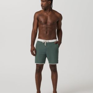 Men's Cruise Boardshort 7" Agate Green Linen Texture