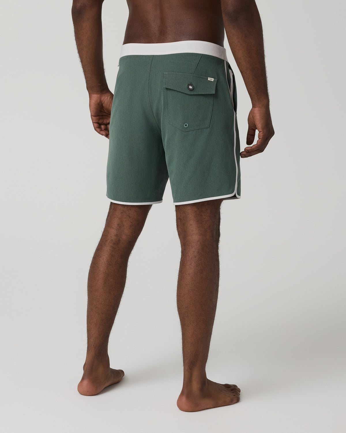 Men's Cruise Boardshort 7" Agate Green Linen Texture - Image 3