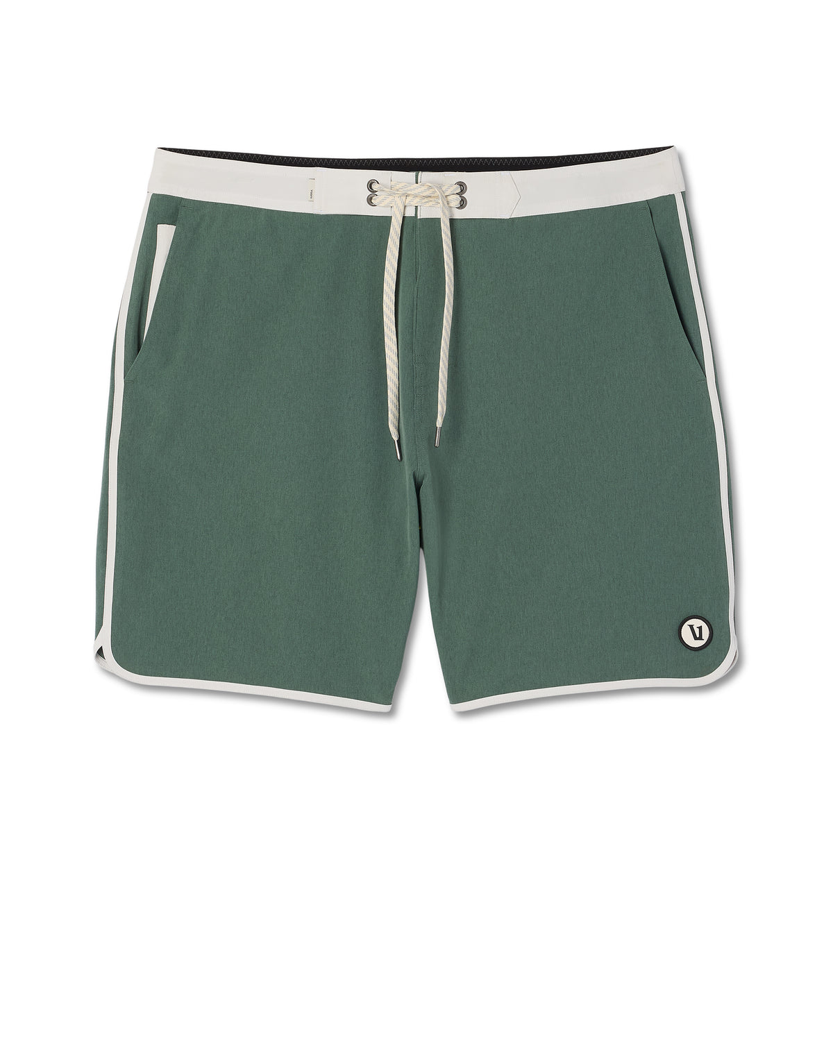 Men's Cruise Boardshort 7" Agate Green Linen Texture - Image 6