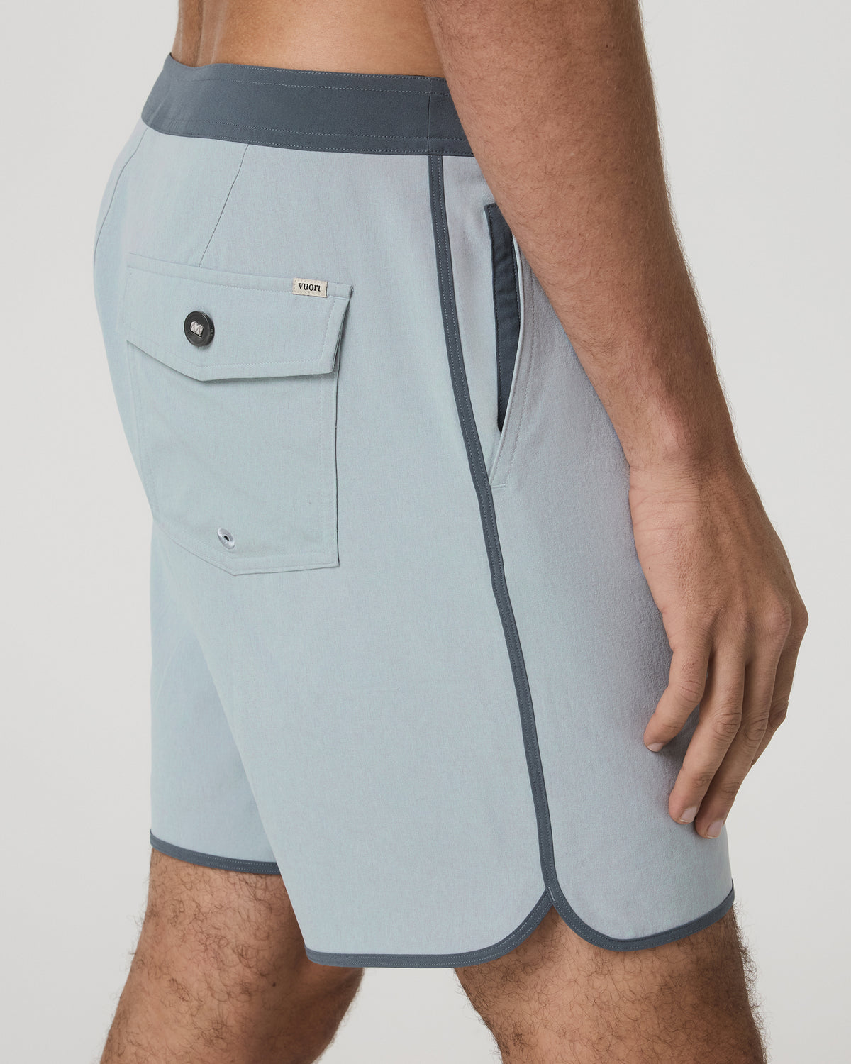 Cruise Boardshort 7" Men's Blue Haze Linen Swim Shorts