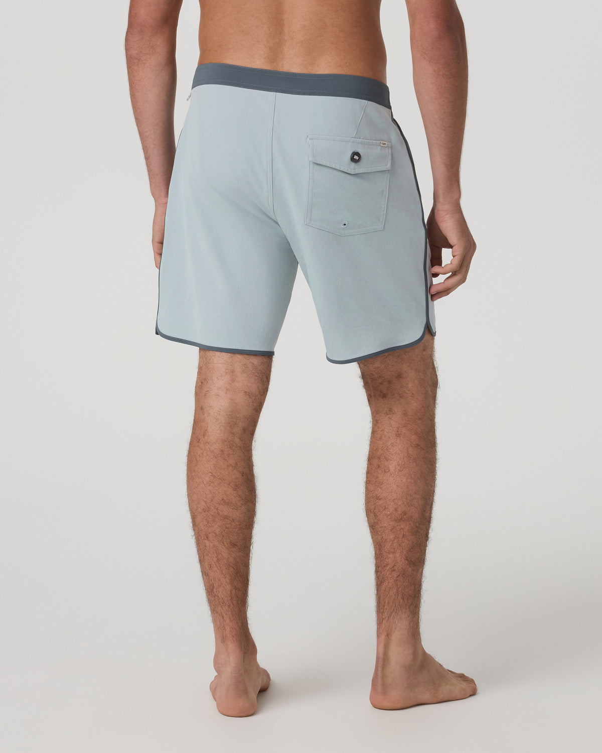 Cruise Boardshort 7" Men's Blue Haze Linen Swim Shorts - Image 3