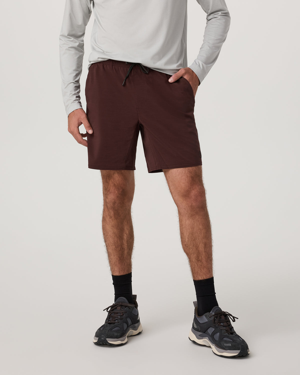 Elevate Kore Short Lined 7" Men's Burgundy Shorts - Image 2