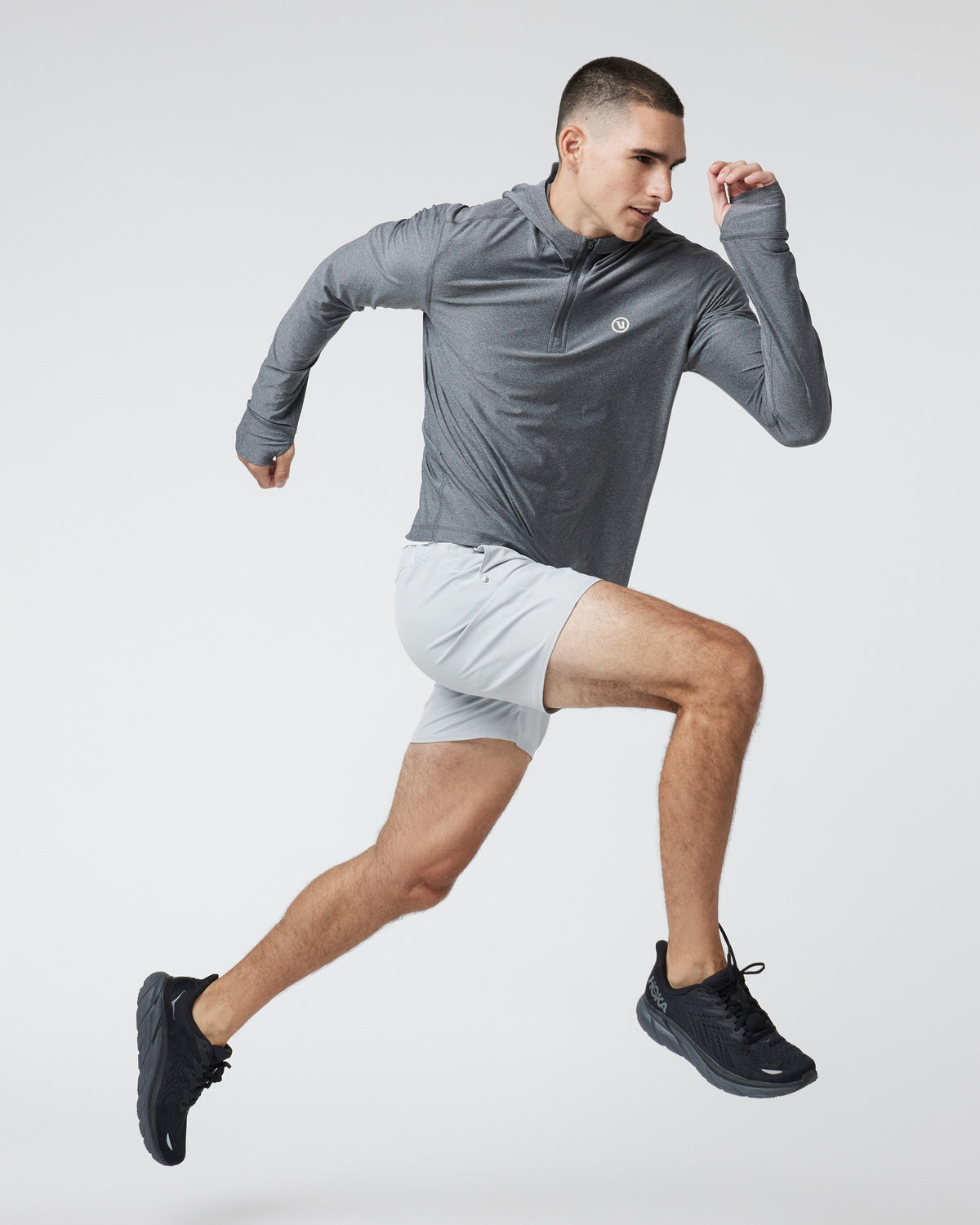 Maverick Volley Short Men's Sky Grey Hybrid Shorts - Image 3