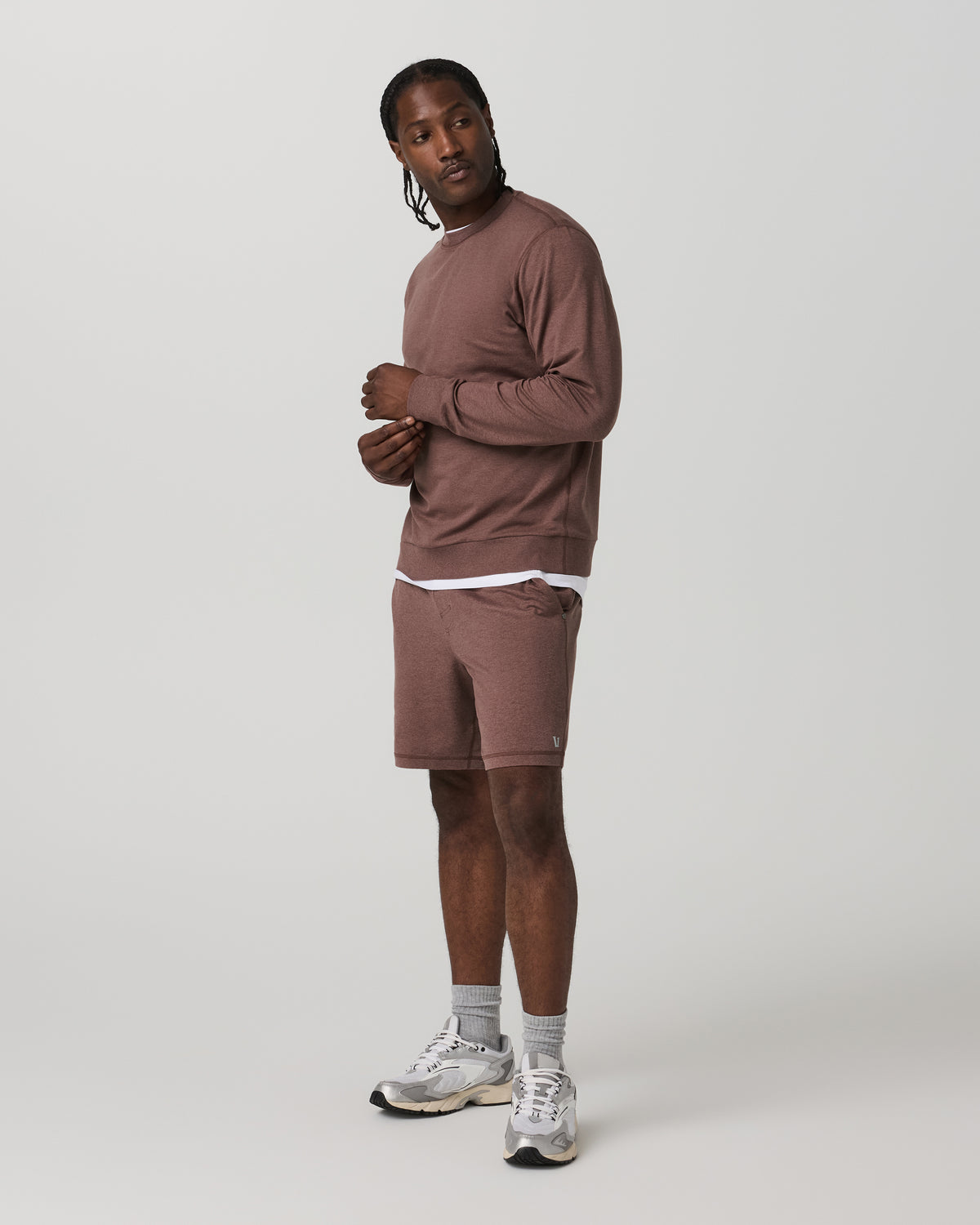 Ponto Performance Short 7" Men's Sable Heather Shorts - Image 3