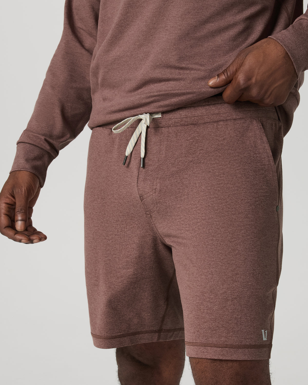 Ponto Performance Short 7" Men's Sable Heather Shorts - Image 5