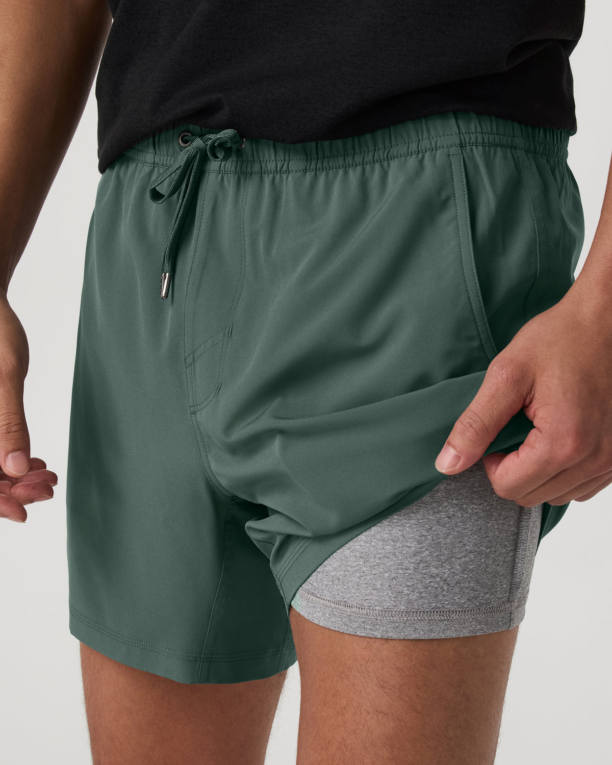 Kore Short Lined 5" Men's Agate Green Athletic Shorts - Image 2