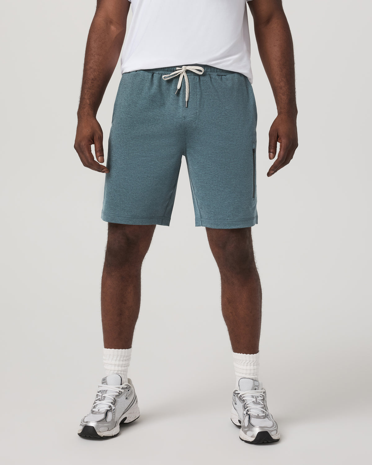 Men's Sunday Performance Short 8" Blue Sea Heather - Image 2