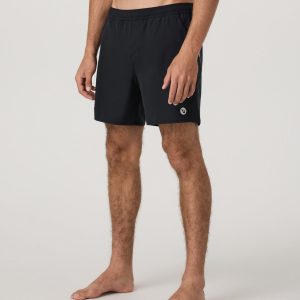 Maverick Volley Short Lined Men's Black Swim Shorts