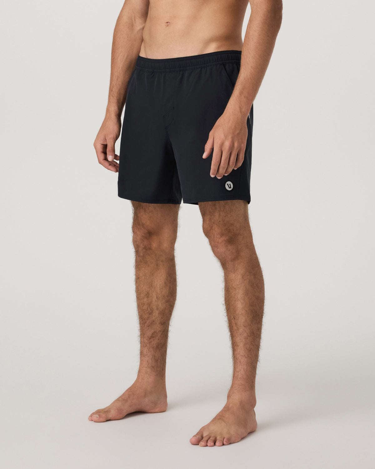 Maverick Volley Short Lined Men's Black Swim Shorts