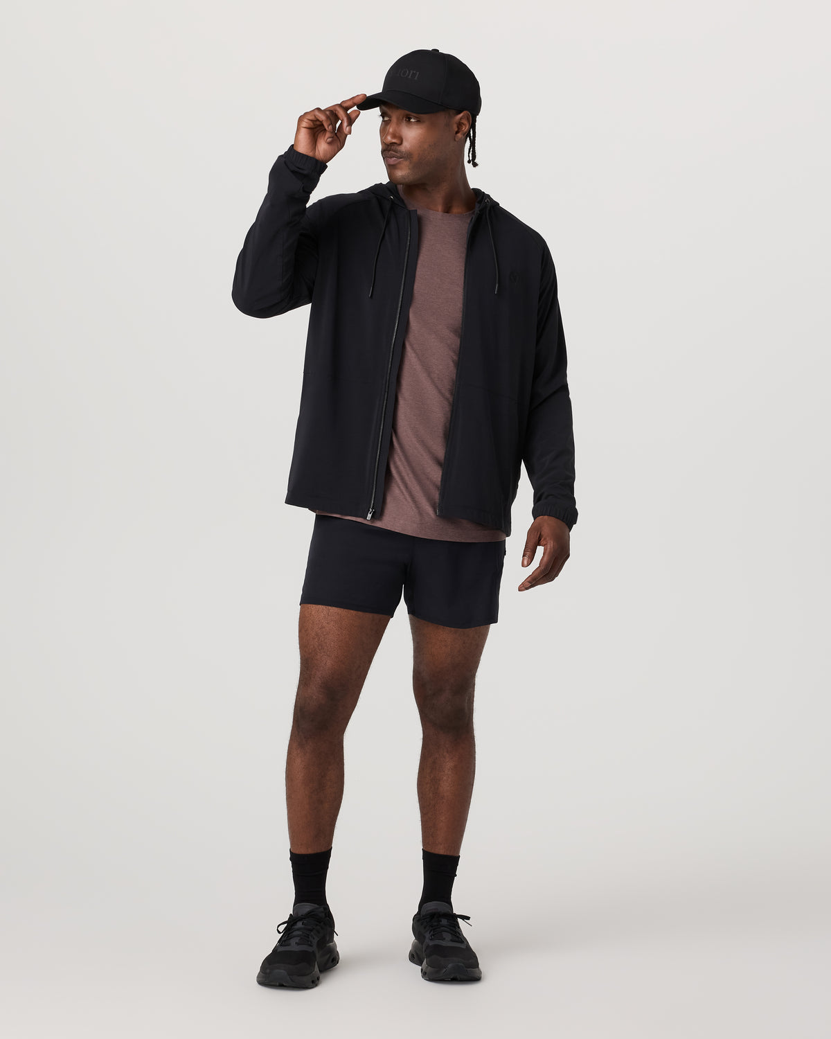 Qualify Short Lined 5" Men's Black Performance Shorts - Image 2