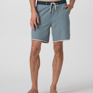 Cruise Boardshort Dusty Blue Linen Texture
