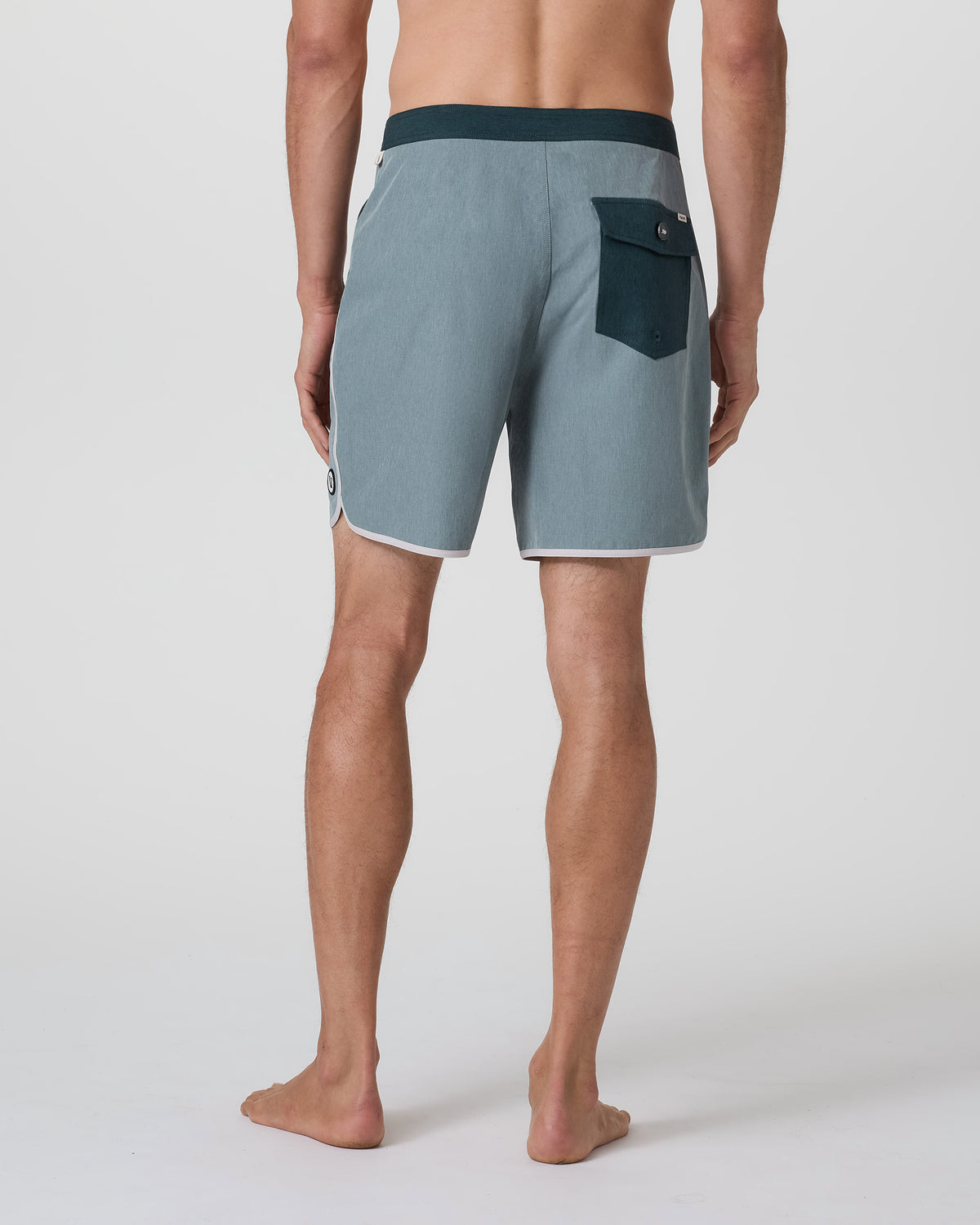 Cruise Boardshort Dusty Blue Linen Texture - Image 3