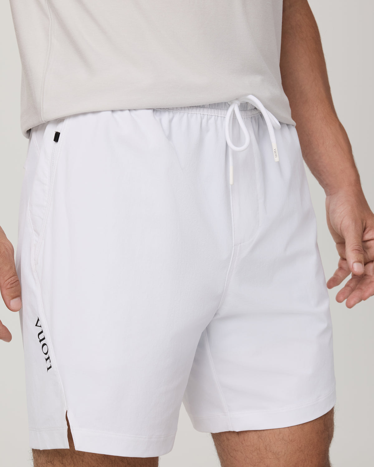 Crosscourt Short Unlined 7" Men's White Tennis Shorts - Image 2