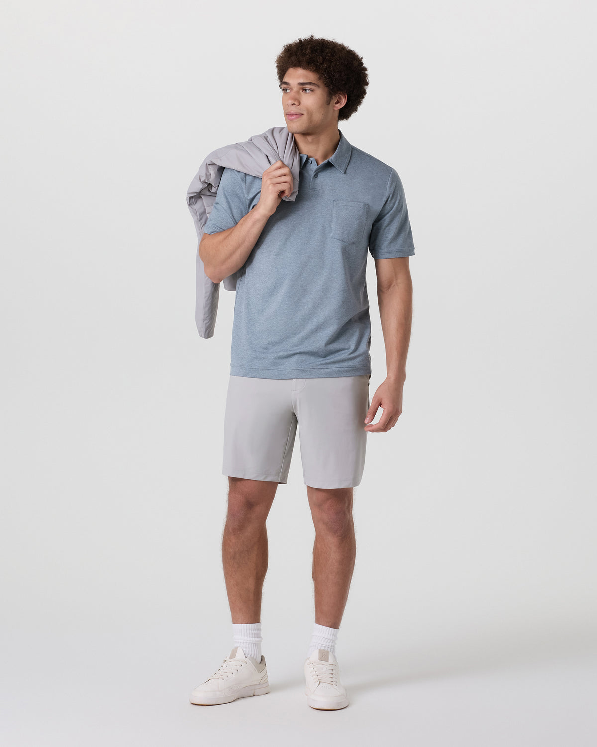 Fleet Chino Short 8" Men's Fog Shorts - Image 3