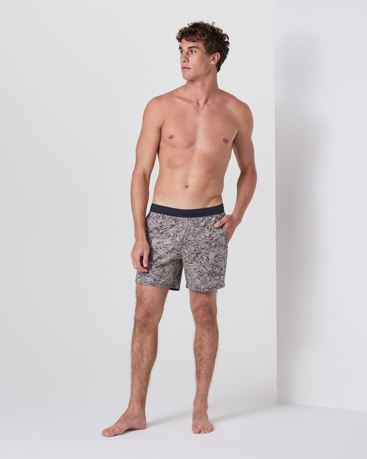 Maverick Volley Short Men's Mocha Sand Hybrid Shorts - Image 3