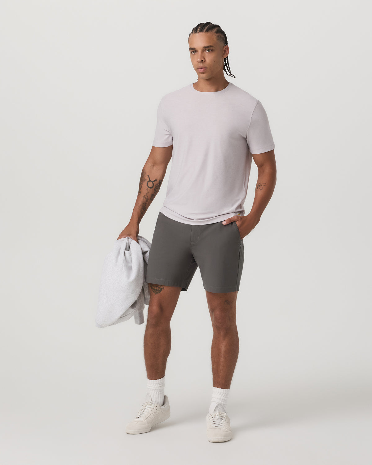 Meta Short 6" Men's Warm Grey Classic Chino Shorts - Image 4